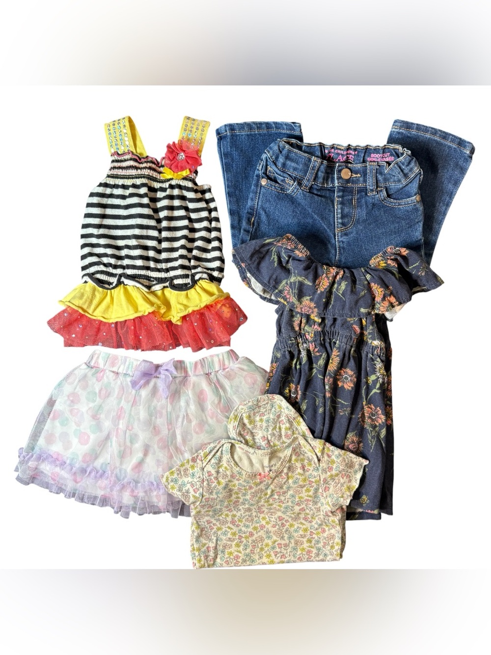Girls 12-18M Outfit Bundle 💕 Floral Dress Jeans Skirt Set